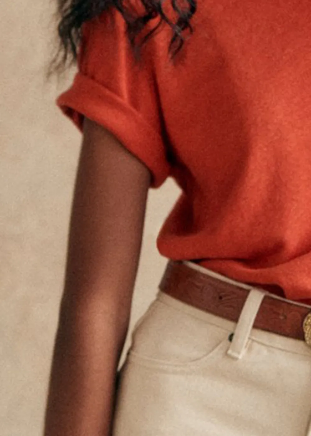 Cotton And Linen Loose Short-Sleeved T-Shirt