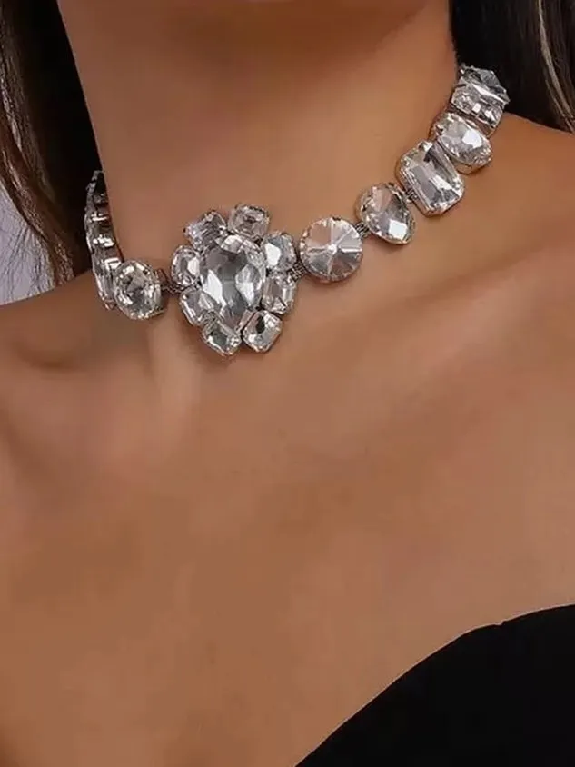 Shining Rhinestone Party Choker