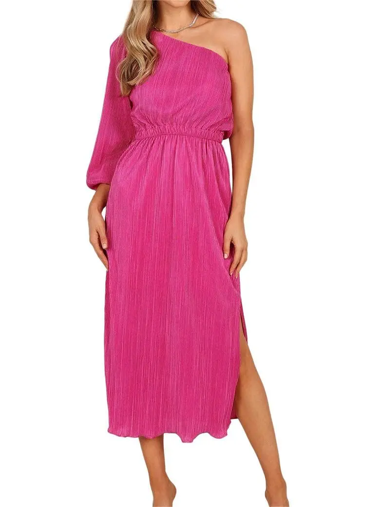 Women's Off Shoulder Slit Dress