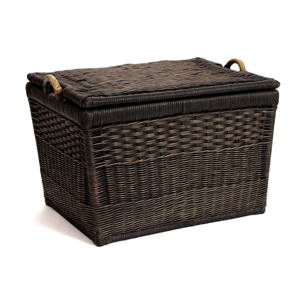 Lift Off Lid Wicker Storage Basket