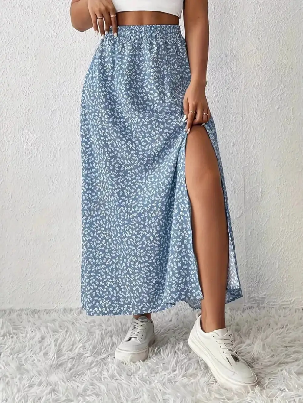 Slit Printed Ease So Skirt