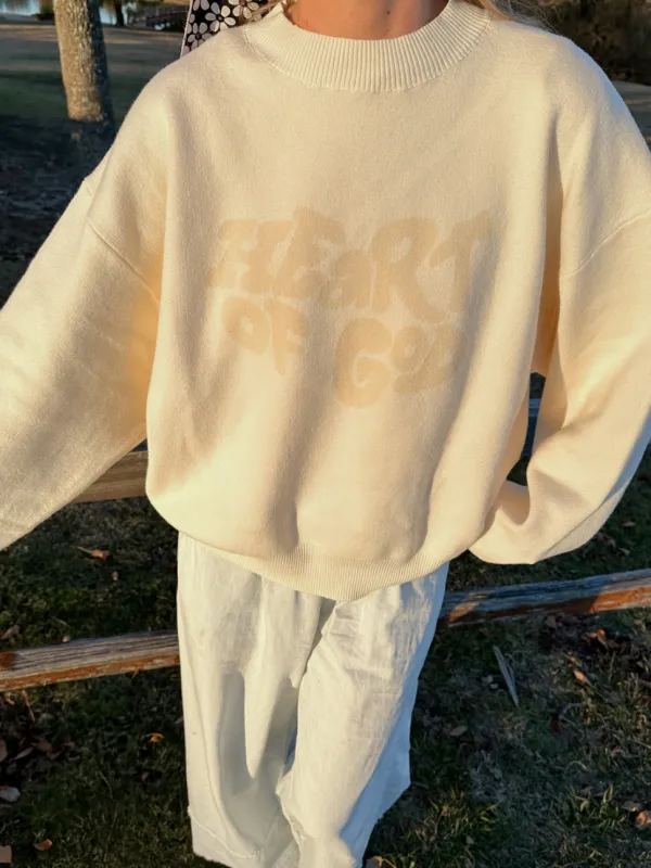 Women's Whimsical Slogan Print Long-Sleeve Crewneck Sweatshirt