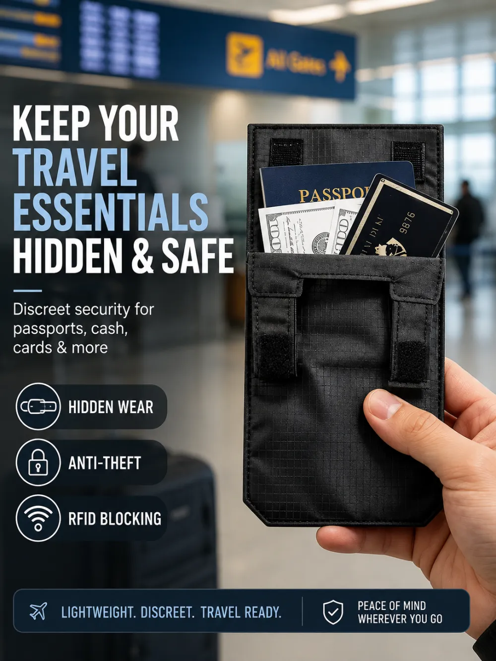 Coin Purse/ID Holder - Invisible and Anti-theft