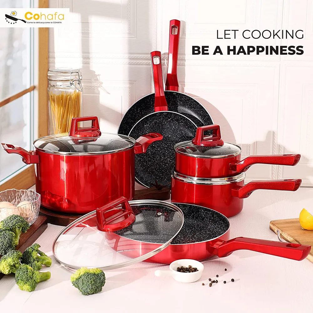 (Store Closing Sale) 10 Pcs Pots and Pans Sets