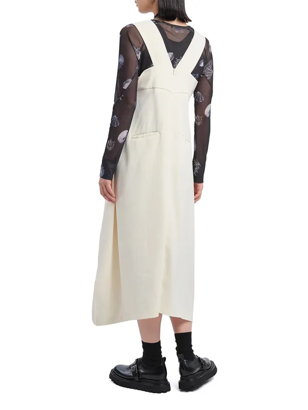 Wrap - Style Strapless Overlay Midi Dress