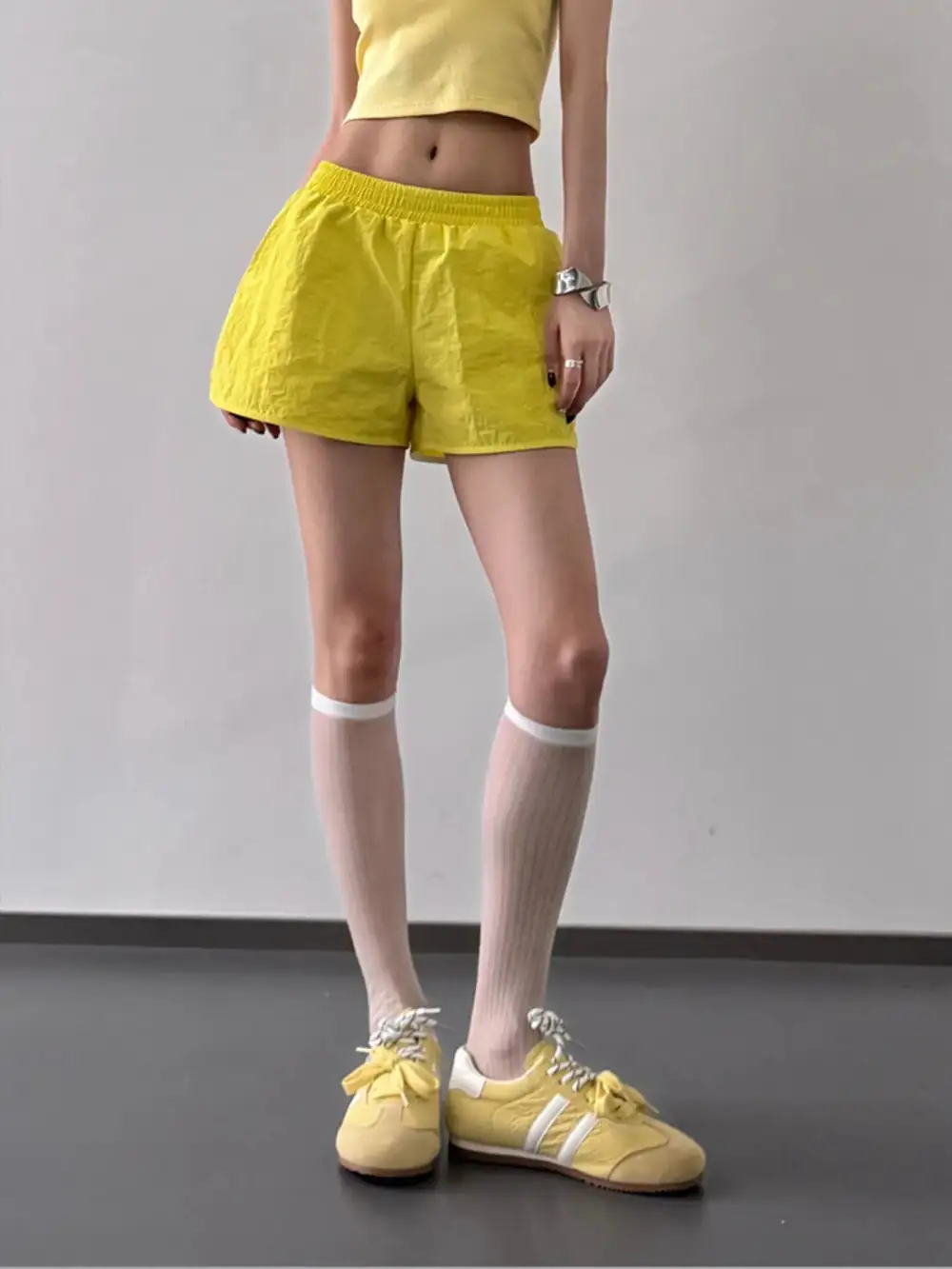 Elastic Waist Cotton Linen Shorts