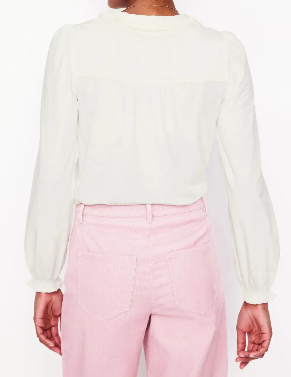 Ruffled V-neck Top