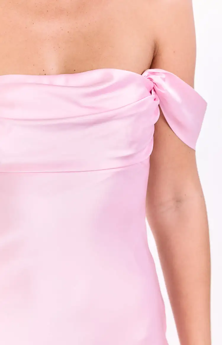 Satin Light Off Mini Dress