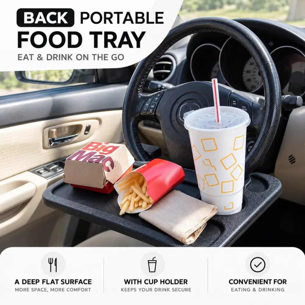 Car Steering Wheel Tray for Work and Dining