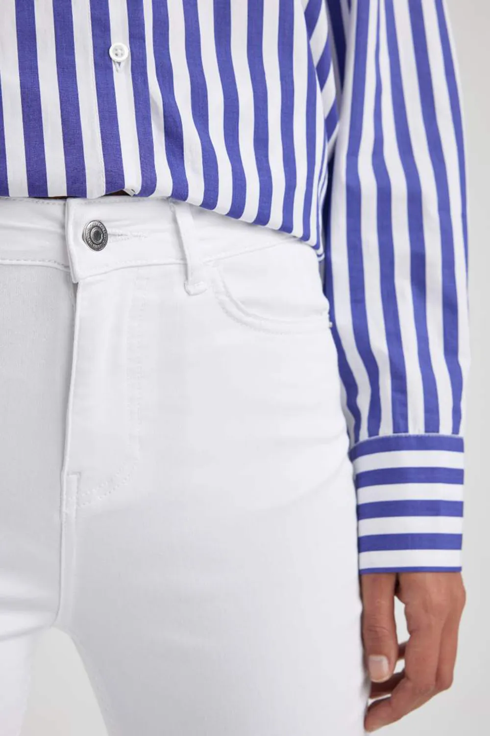 Pure White Gabardine Pants