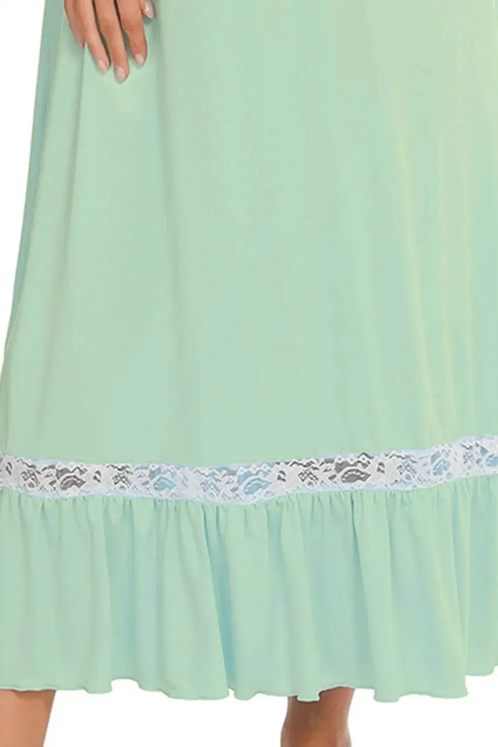 Lace Detail Short Sleeve Casual Dress