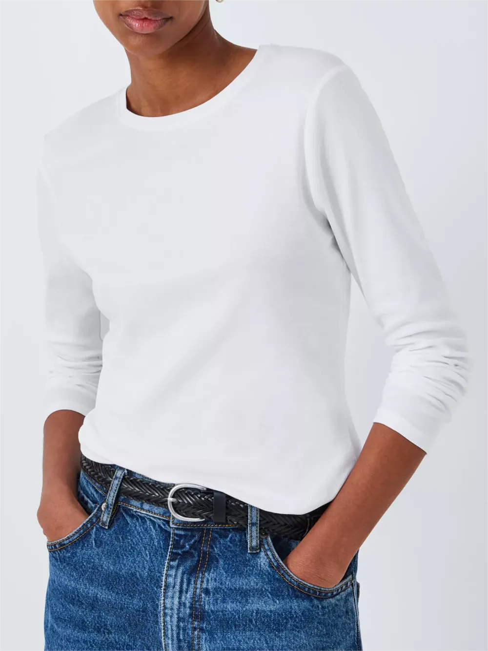 Organic Cotton Long Sleeve Crew Neck T-Shirt