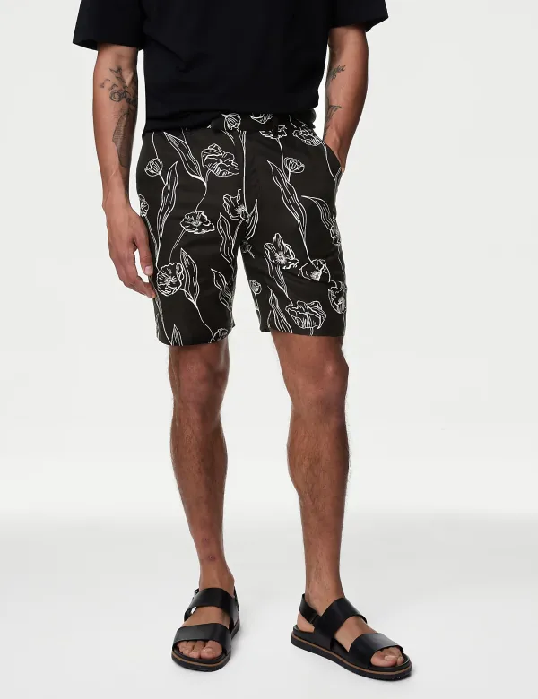 Black And White Pattern Shorts