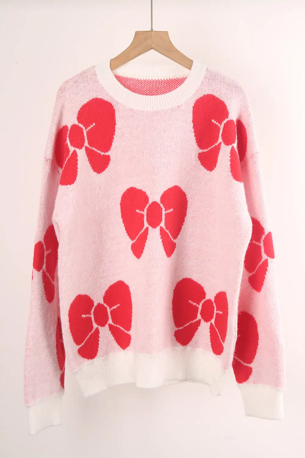 Women Loose Bow Pullover Sweater