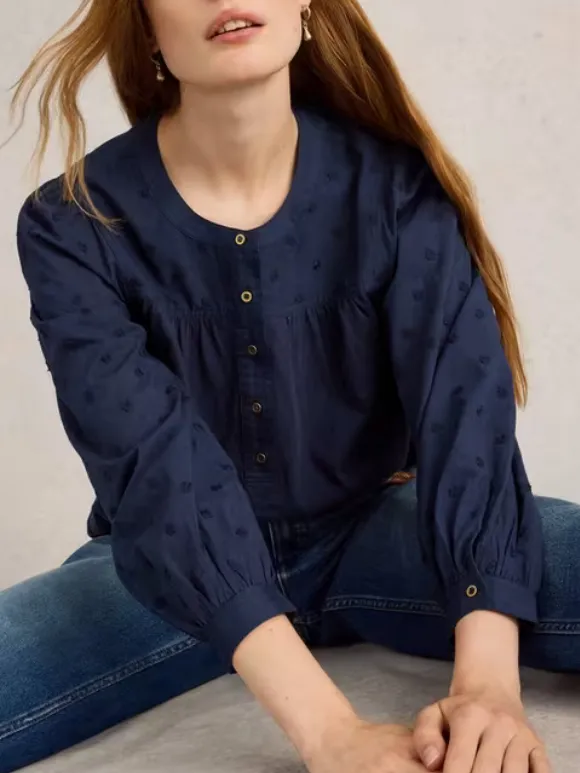 Crew Neck Dobby Mix Shirt