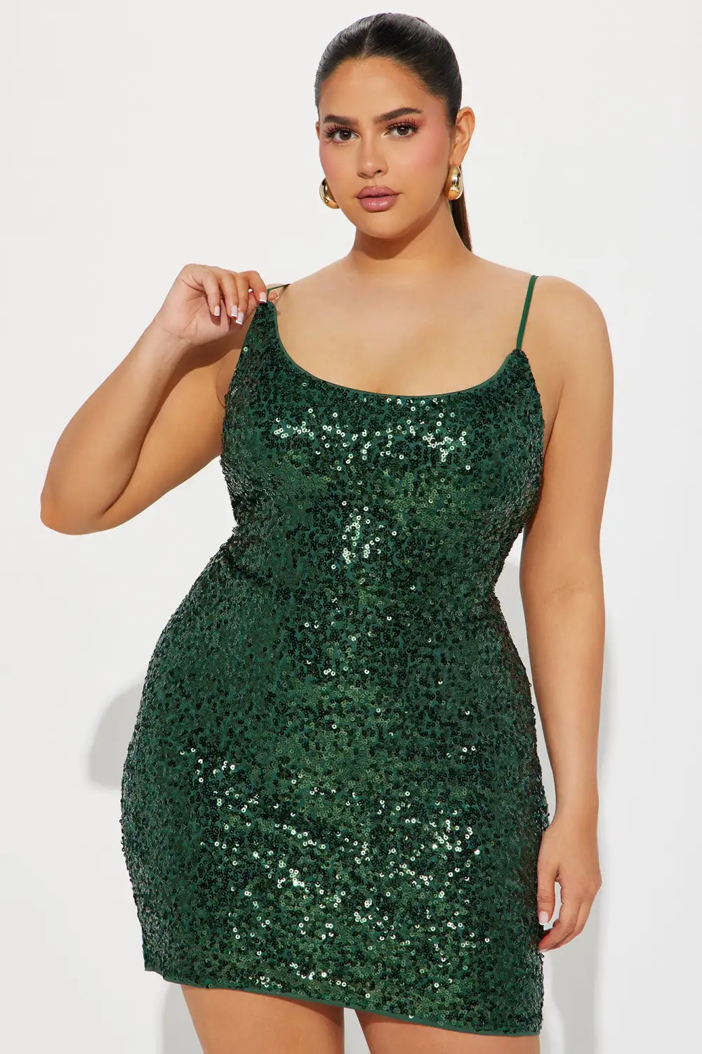 Twilight Sequin Mini Dress - Green