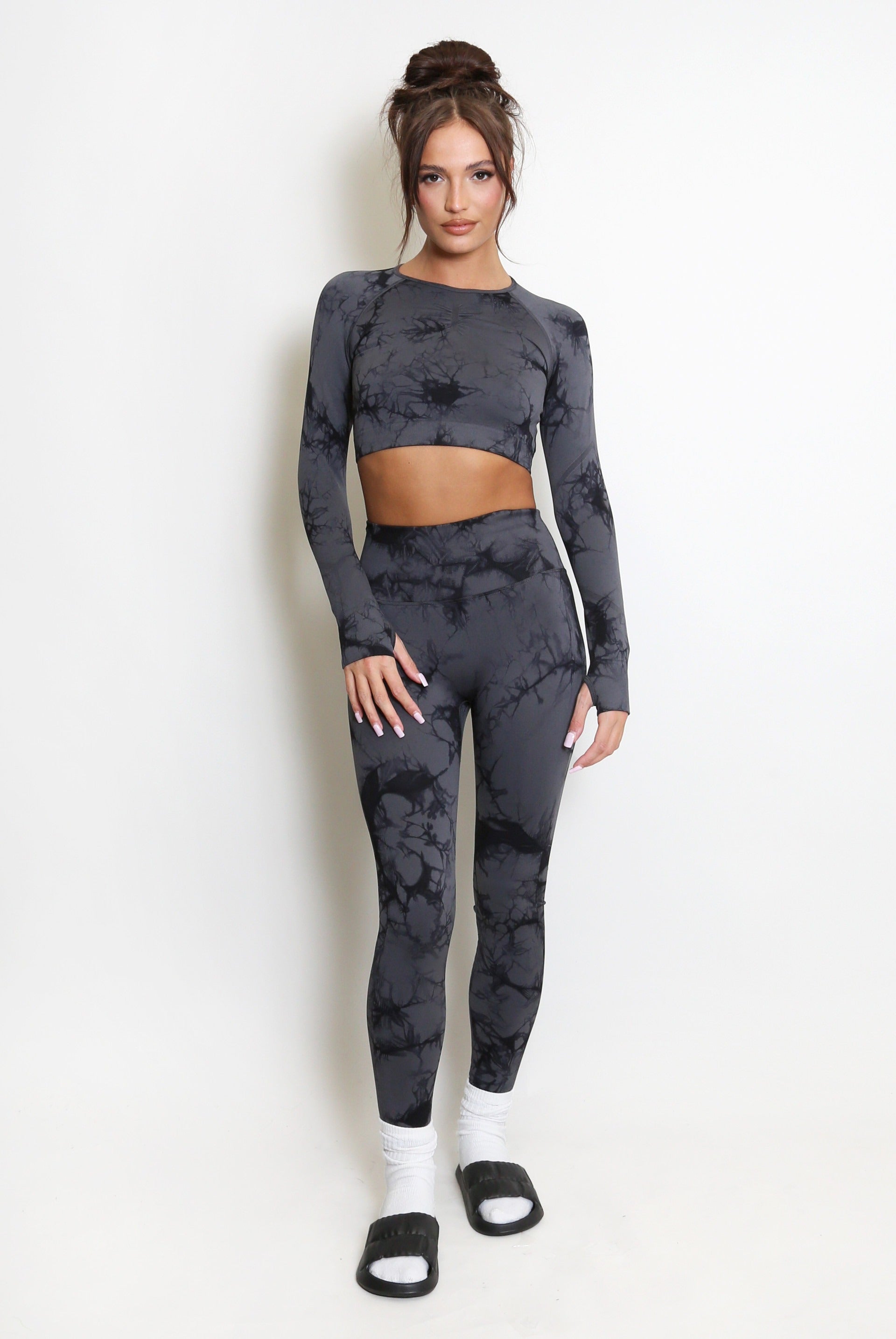 Tie Dye Print Tops And Leggings Set - Lyla