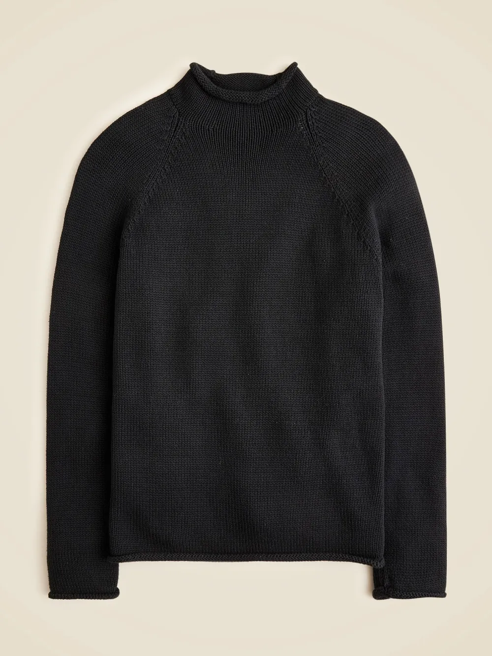 Black Mock Neck Knit Sweater