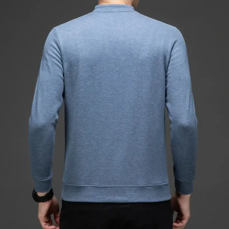 Stretch Crewneck Knit Sweater