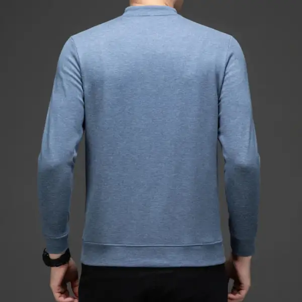 Stretch Crewneck Knit Sweater