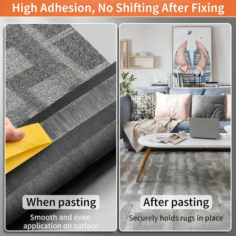 Universal Double-Sided Adhesive Tape, High Viscosity, Residue-Free, Carpet & Rug Gripper