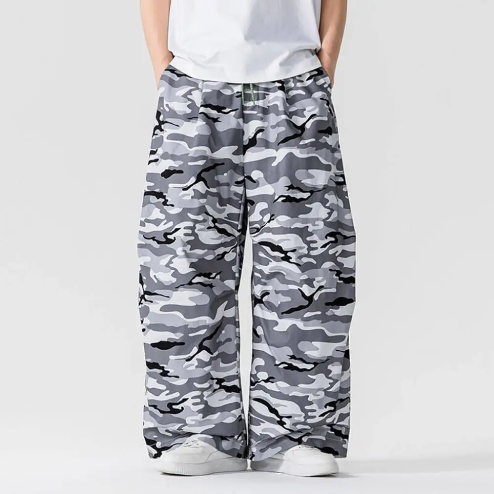 Patterned Wide Leg Pants