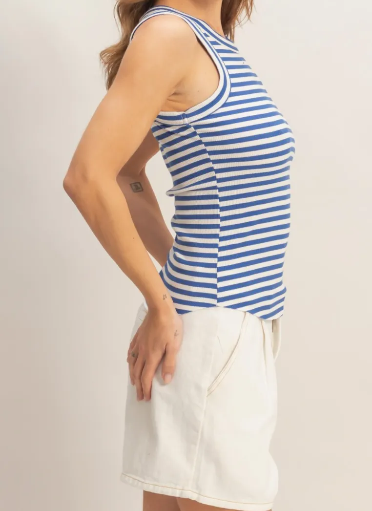 Striped Racerback Ribbed Top