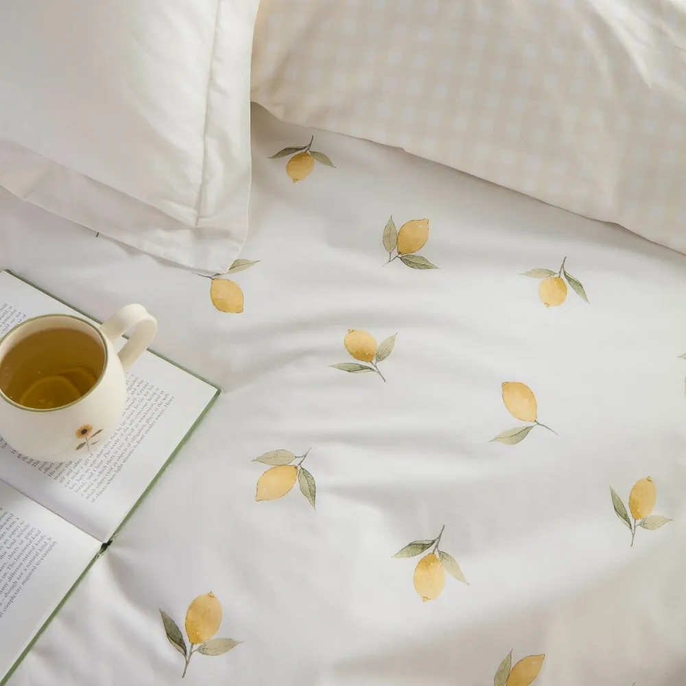 Contemporary Bedroom Celestial Cotton Duvet Cover Set