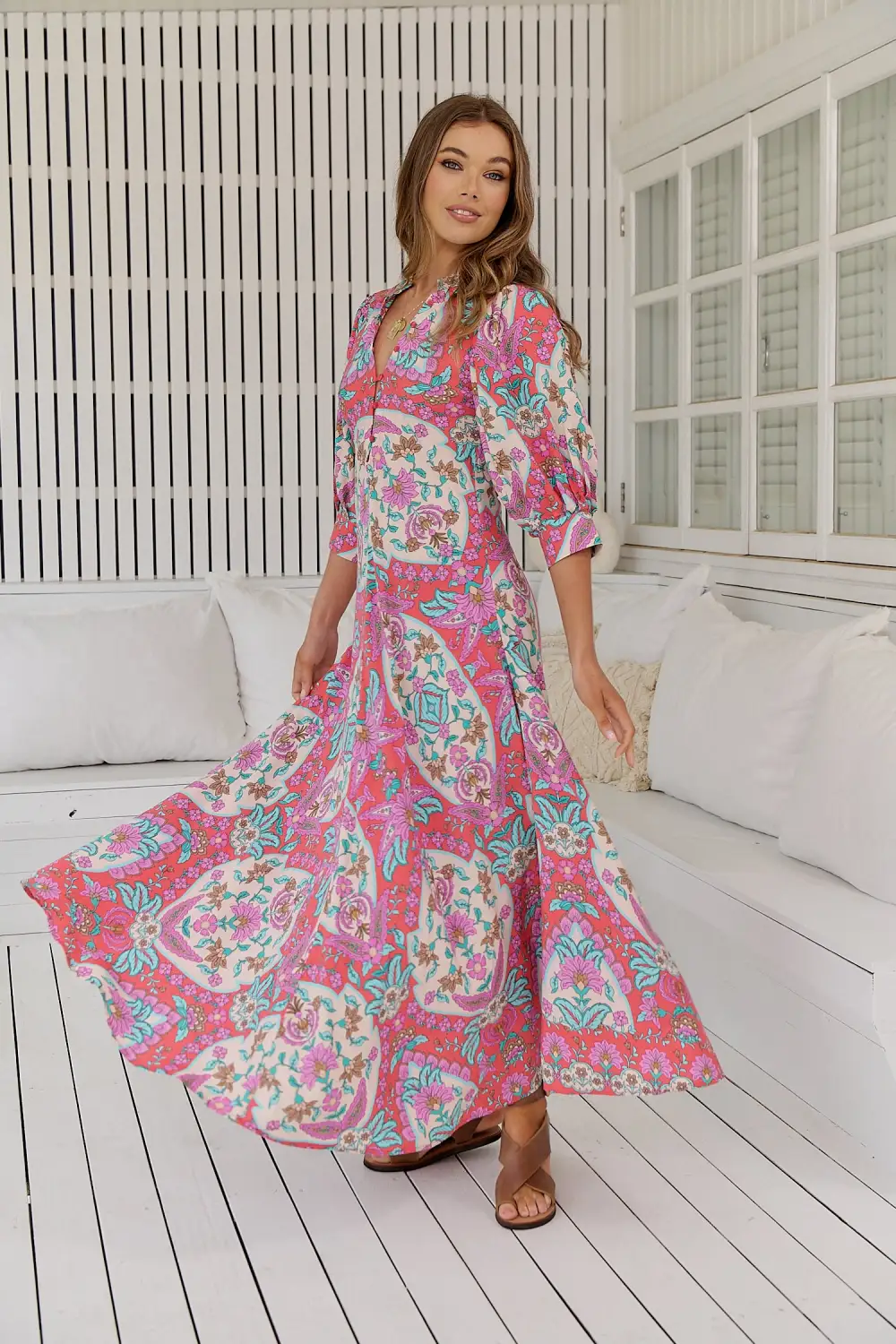 Zoie Maxi Dress - Daiquiri