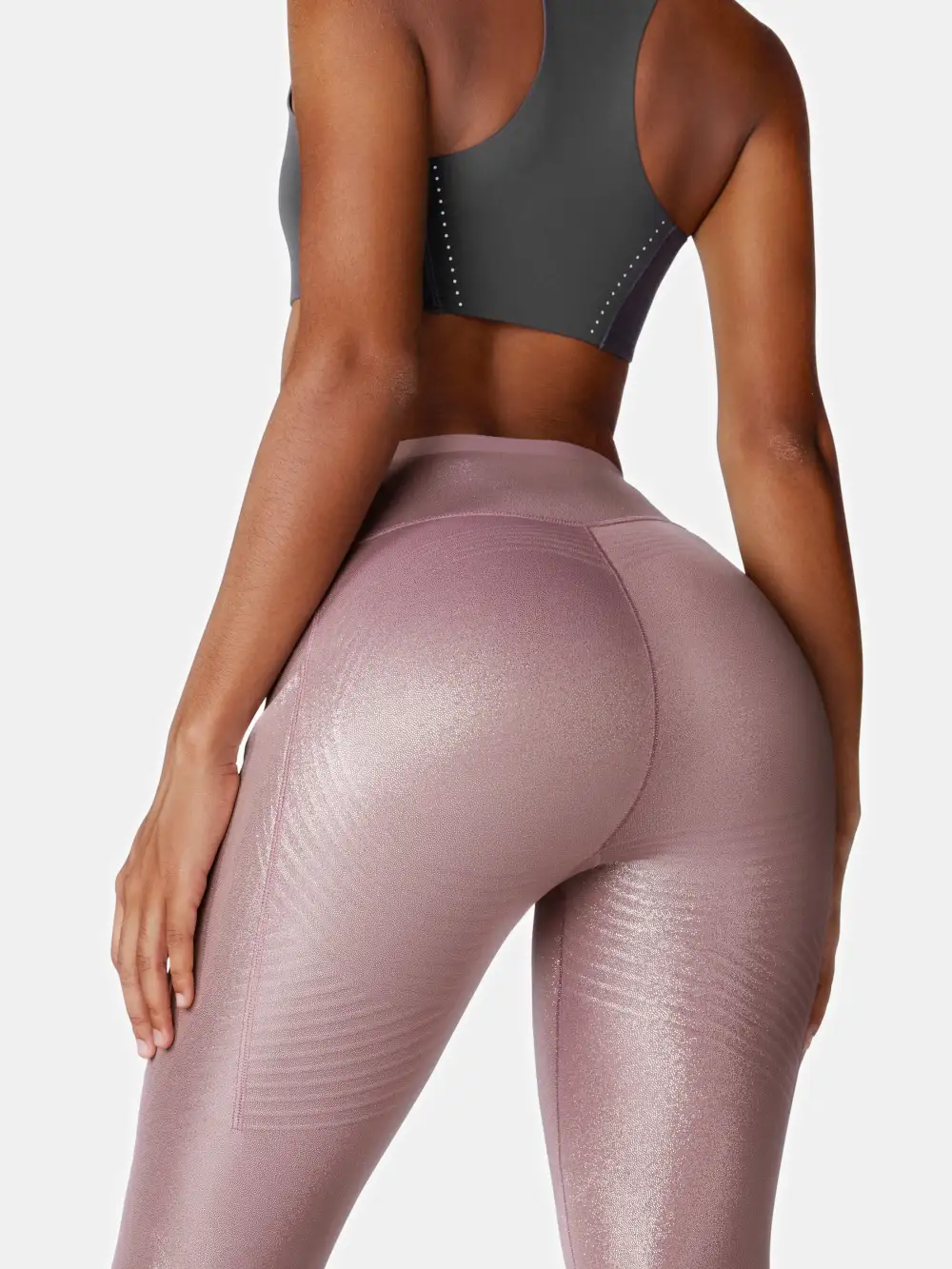 Body Sculpt Faux Leather Side Pocket Leggings