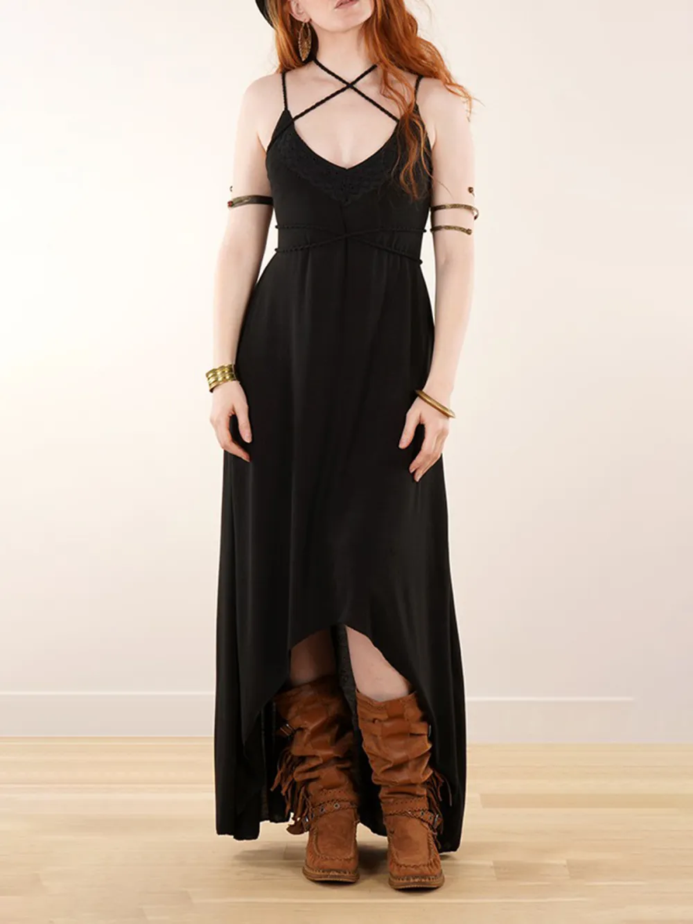 Loose Strappy Long Dress