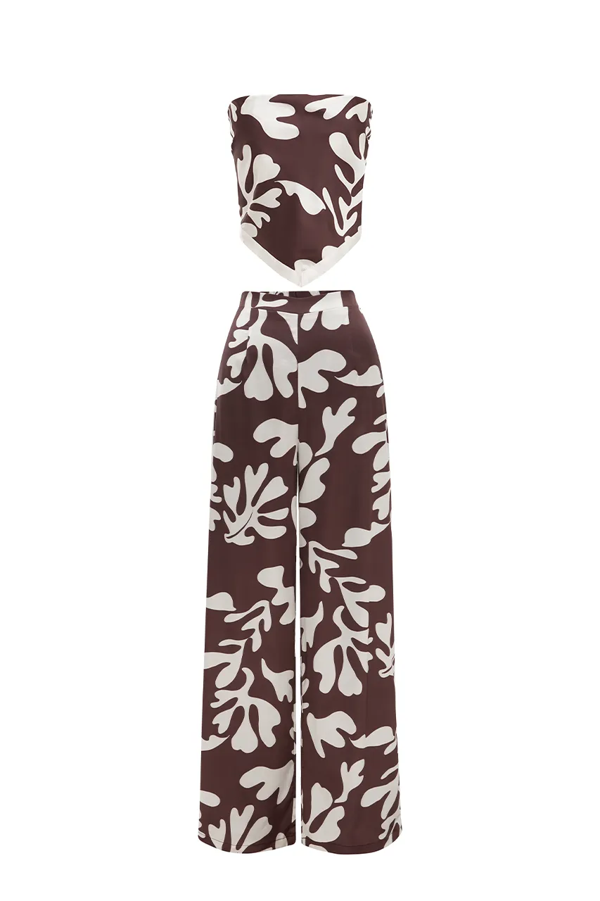 Unique Printed Silky Fabric Pants