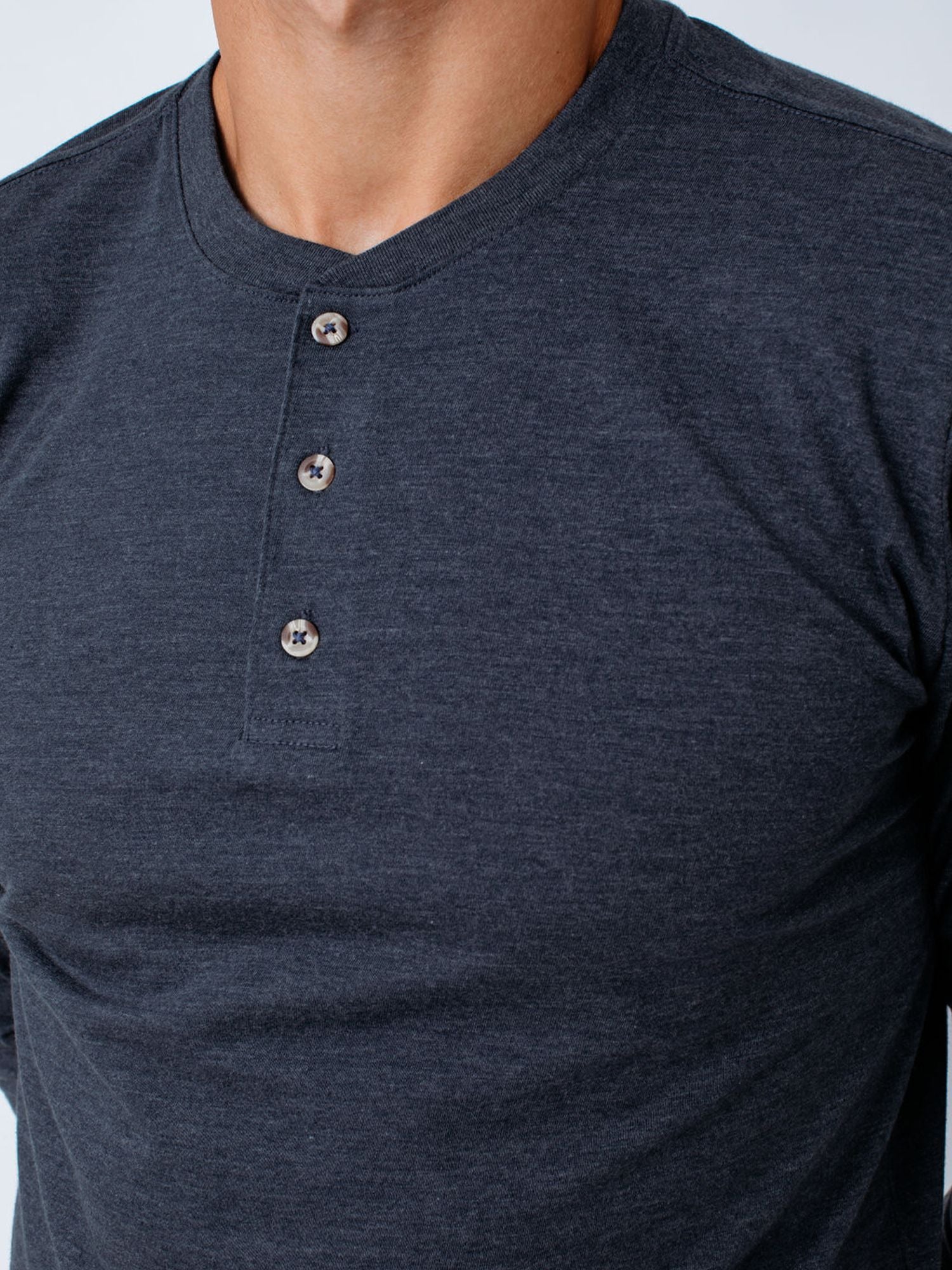 Indigo Blue Long Sleeve Henley