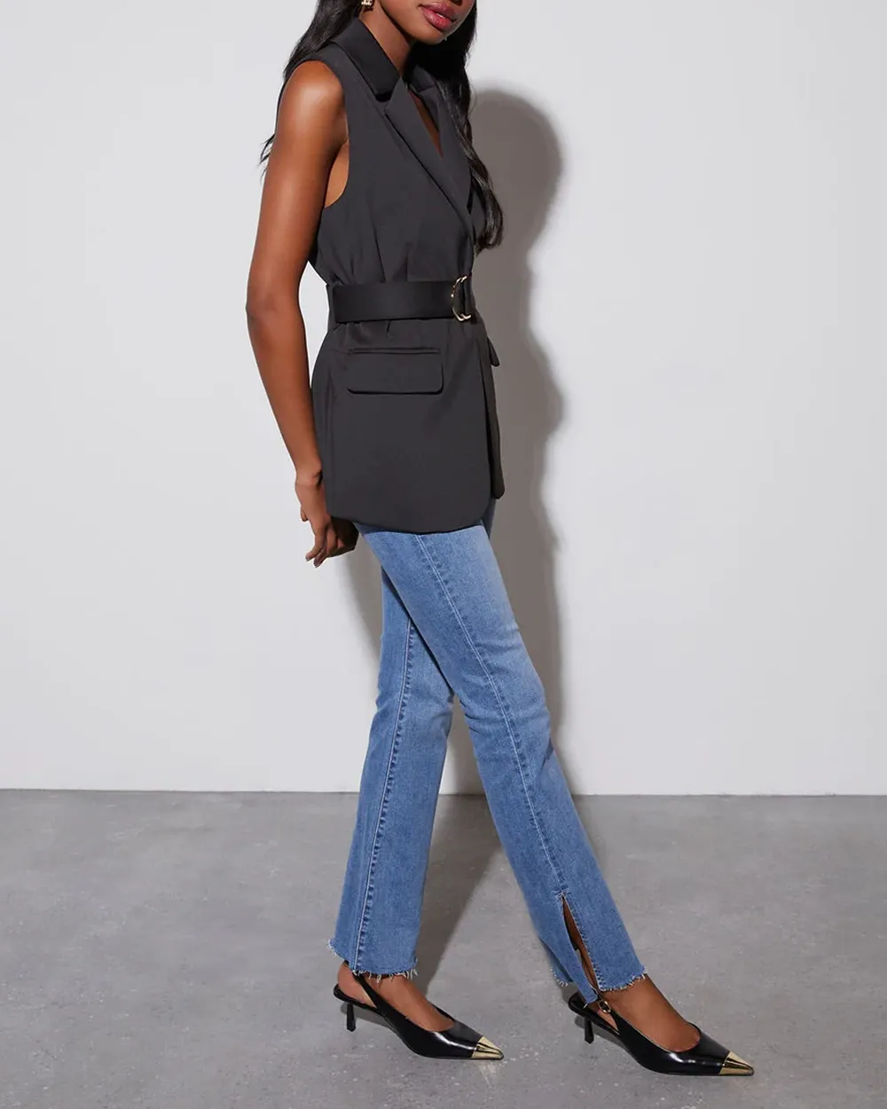 Stylish Solid Color Blazer Vest