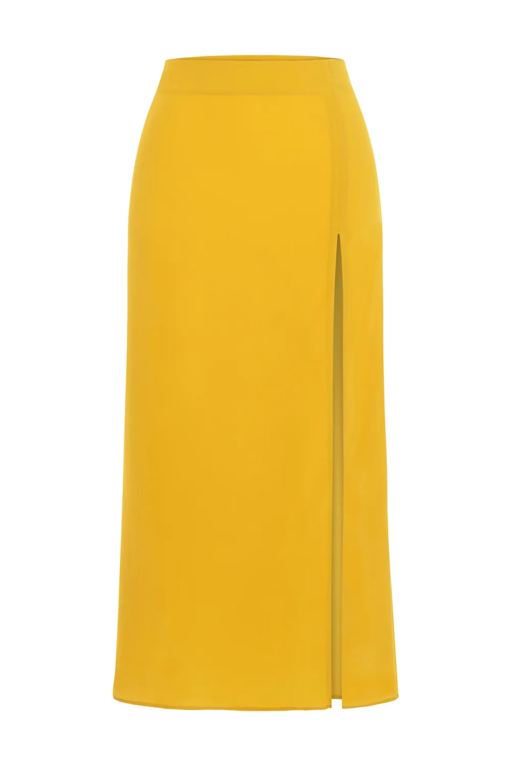 Split Skirt-Mustard