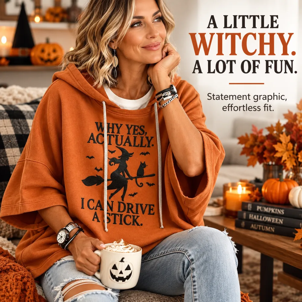 Halloween Hooded Round Neck Loose Sweatshirt