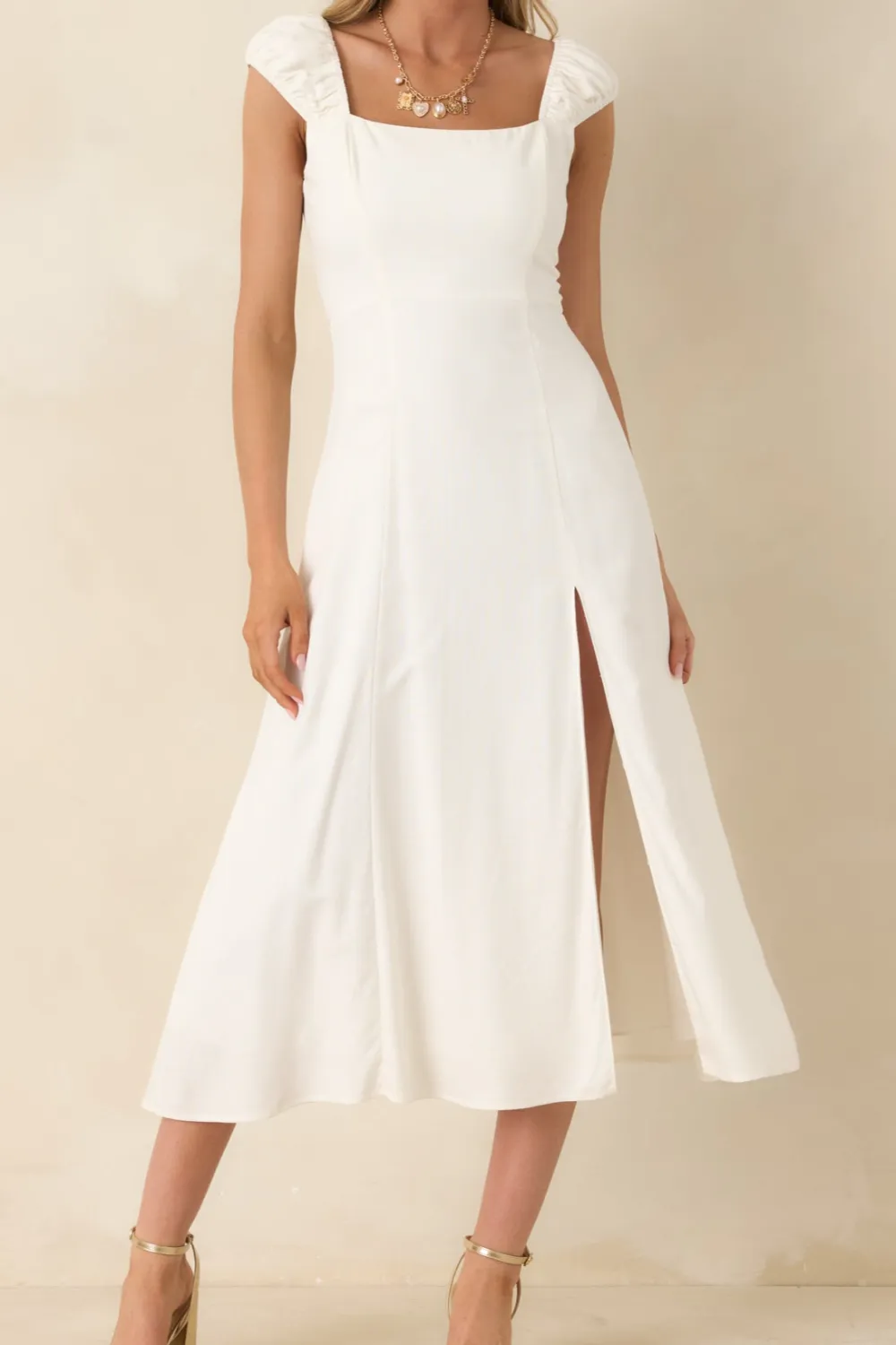 High Fork Midi Midi Dress