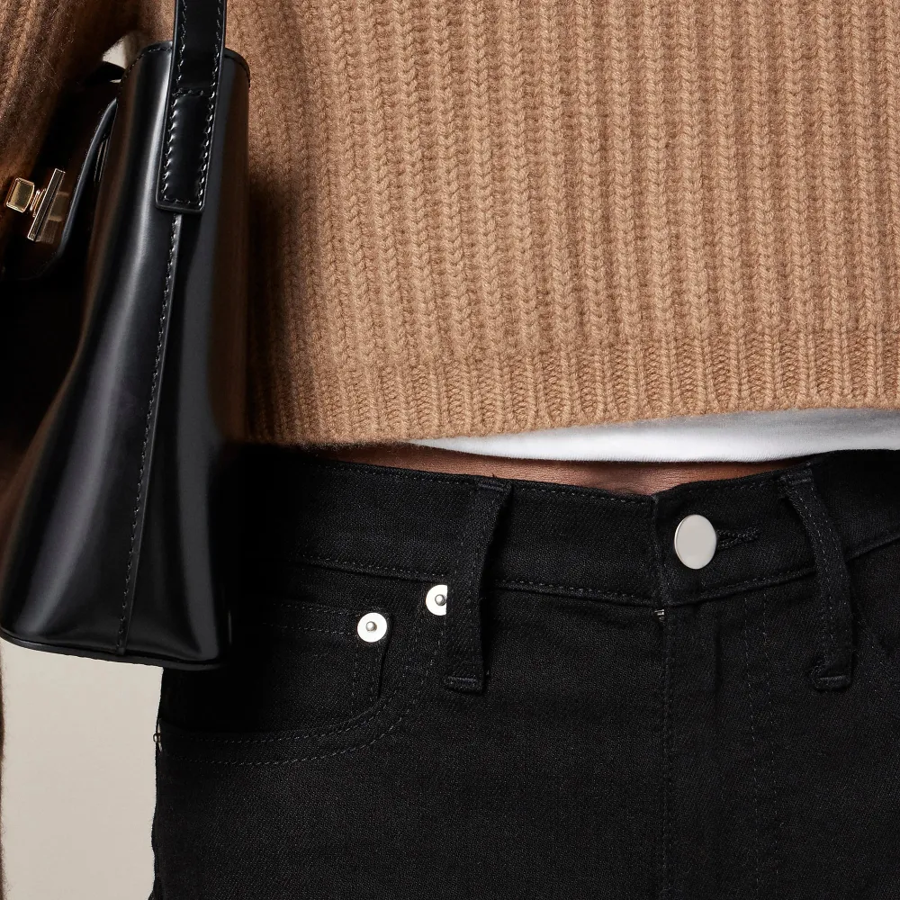 High-Rise Basic Straight Jeans