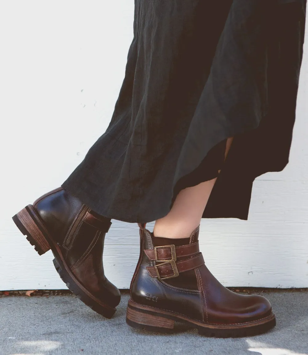 Side-Zip Buckled Rugged Everyday Boots