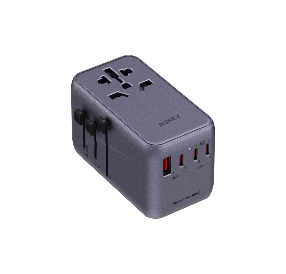 Travel Mate 100W GaN Universal Adapter with USB Ports