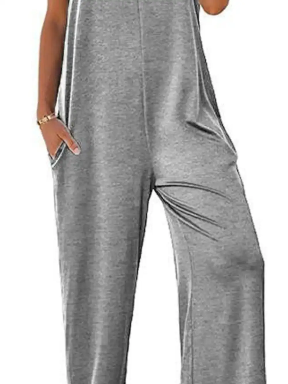 Streetwise Wide Leg Sleeveless Jumpsuit