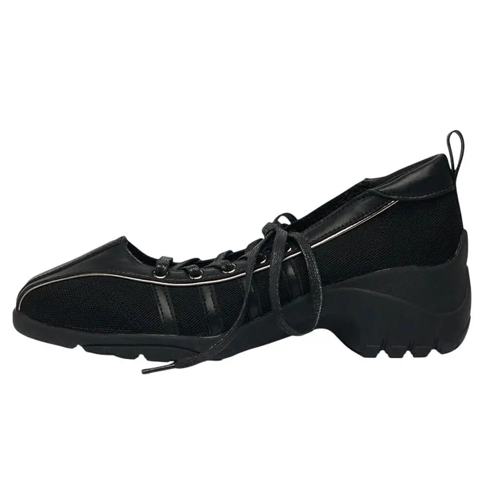 Model Lace Up Ballet Heeled Sneakers