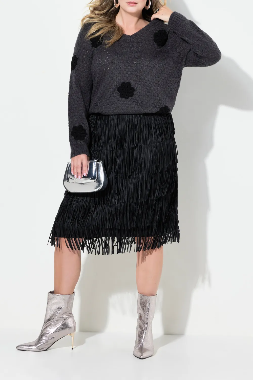 Ribbed V-Neck Sweater