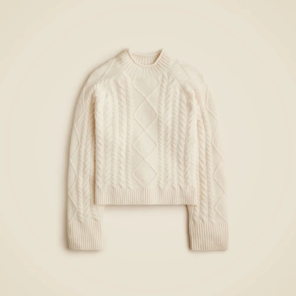 Crew Neck Cable-Knit Sweaters