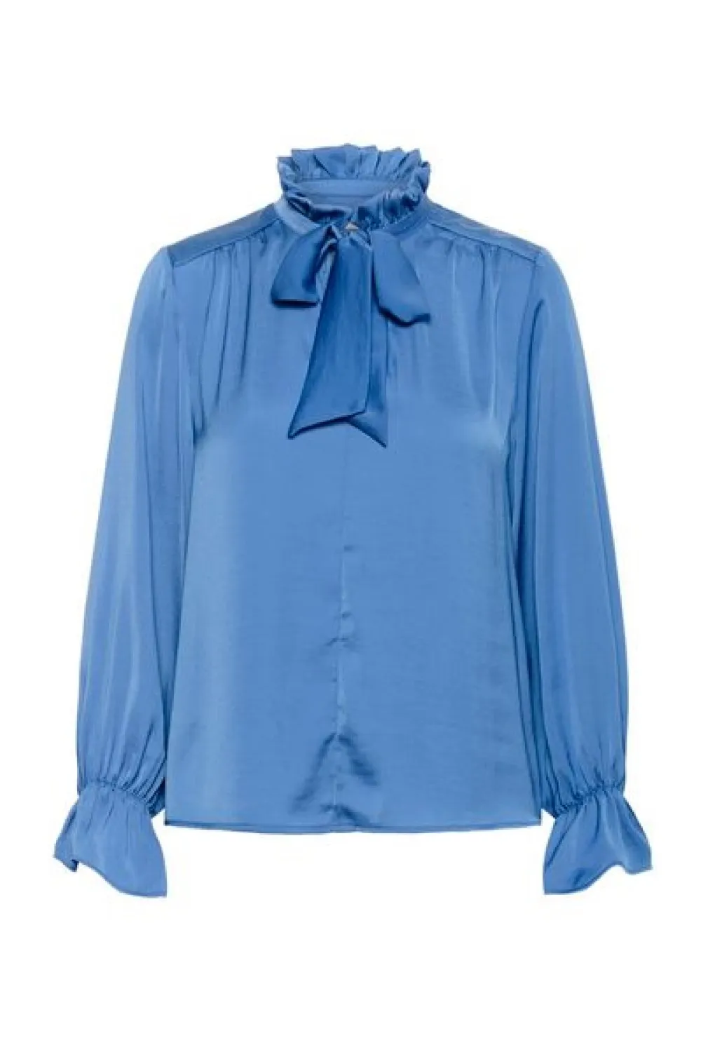 Tie Neck Loose Long Sleeve Blouse
