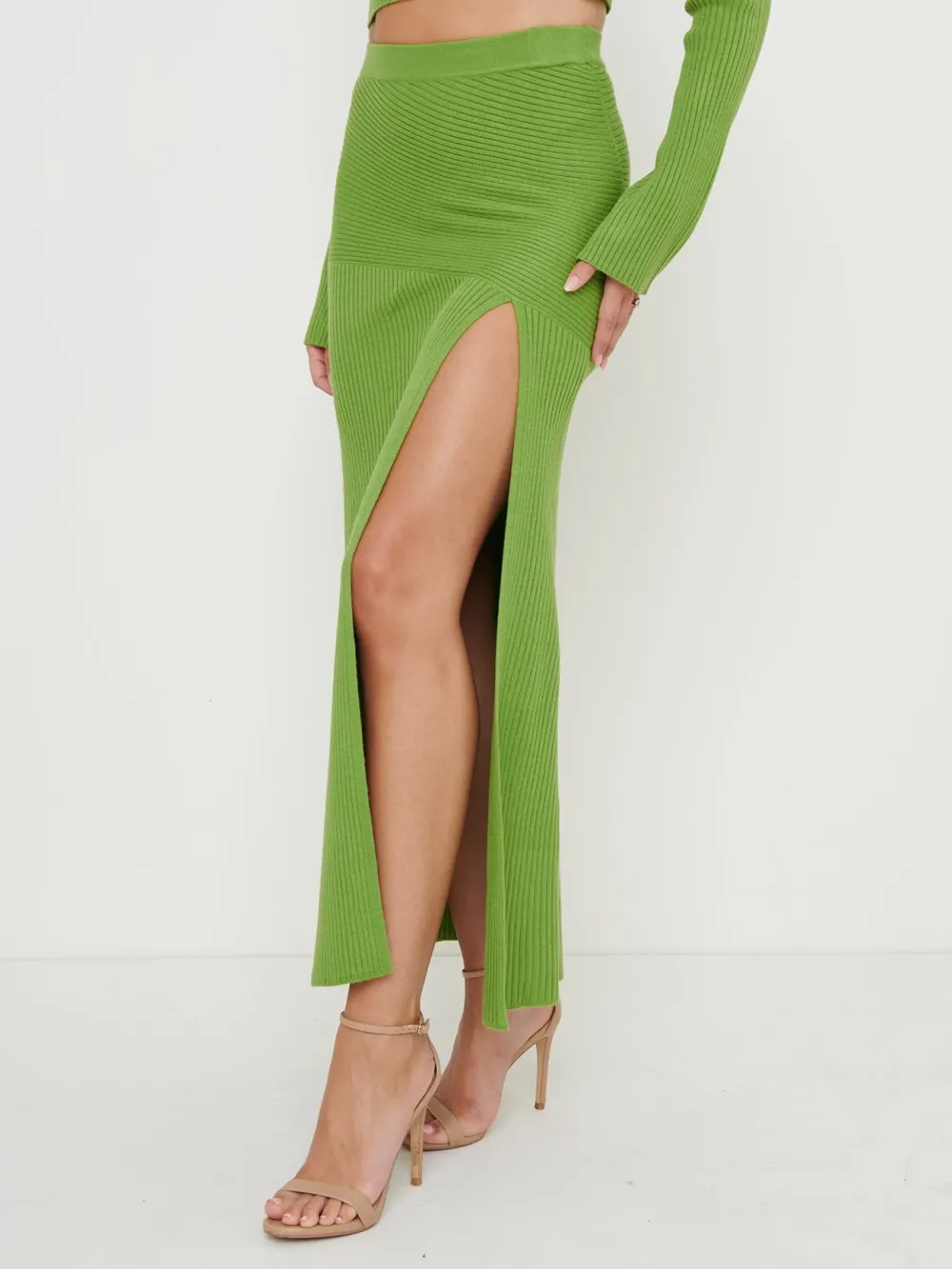 Asymmetric Knit Skirt