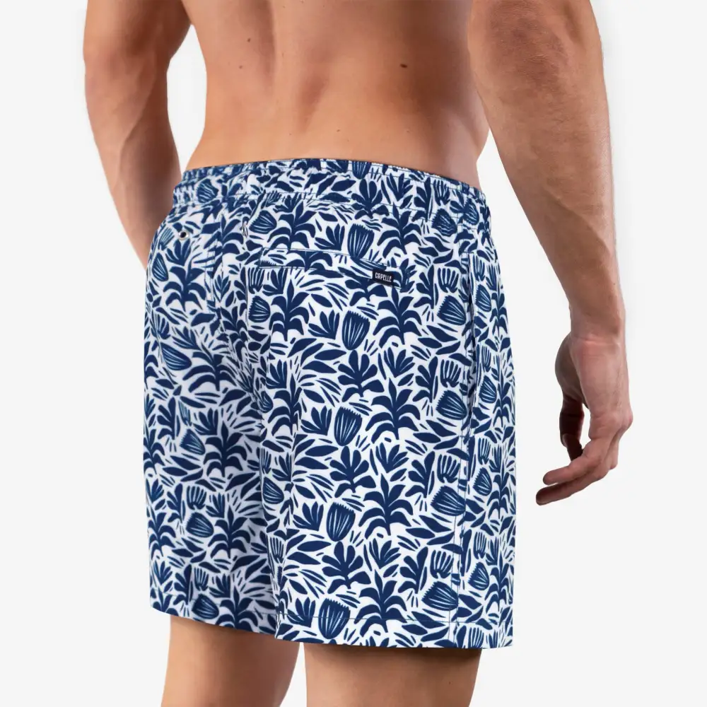 Blue Mid-Length Hybrid Short