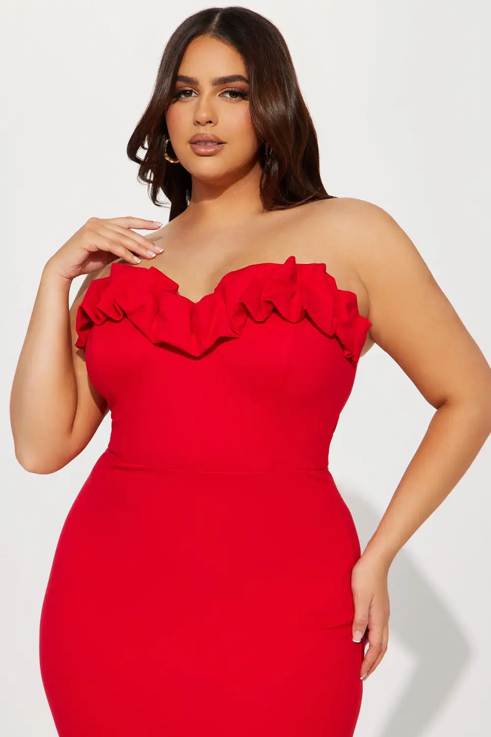 Karla Midi Dress - Red