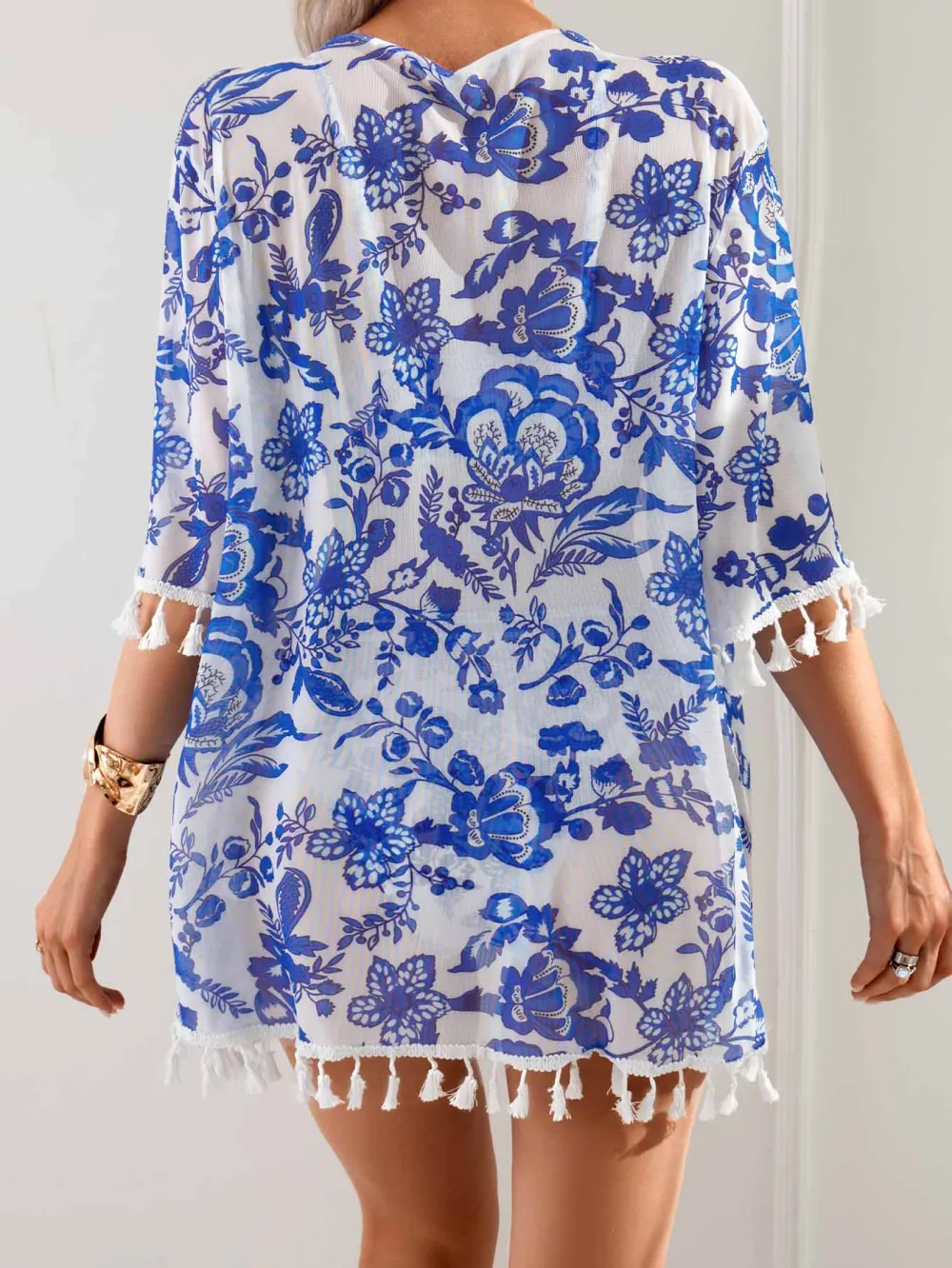 Porcelain Inspired Cover Up Swimsuit