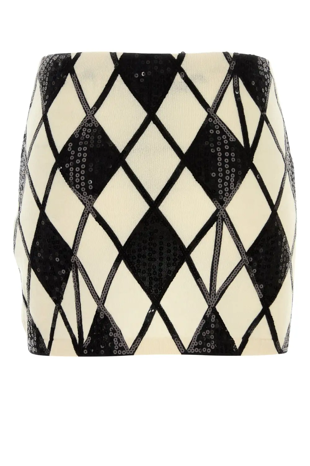 Mini Embroidered Wool-Blend Skirt